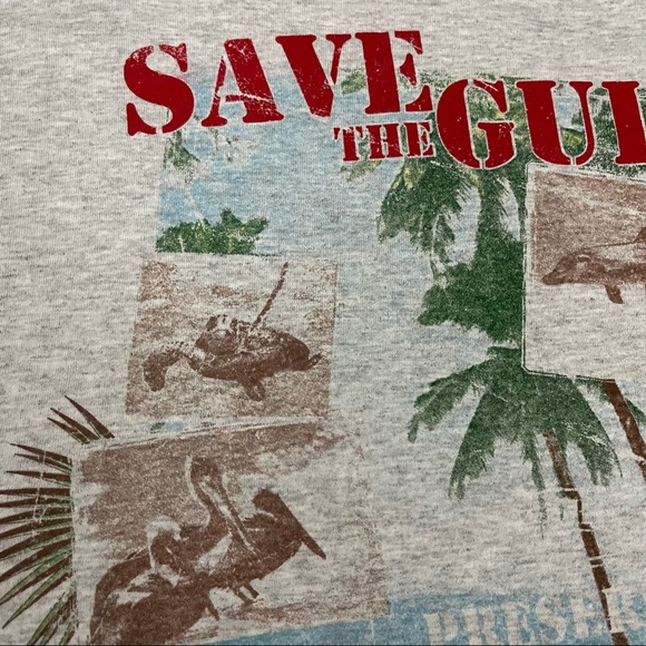 Save the Gulf Print T-shirt Size Medium - Picture 5 of 12